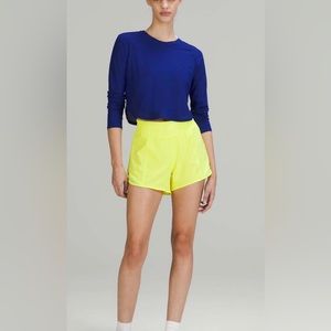 Lululemon Electric Lemon Hotty Hot High Rise 4” Size 6